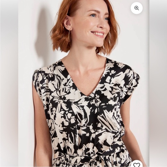 Evereve Winona Satin Floral Midi Dress - Picture 4 of 15